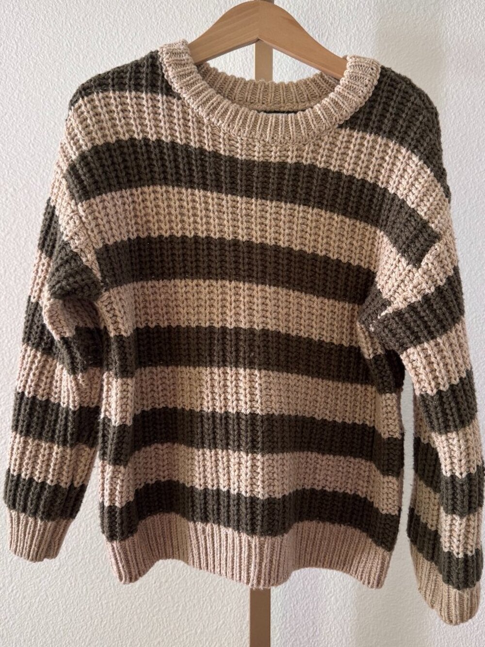 Zara Striped Knit Sweater Taupe Brown Gray Size 4–5 Kids